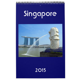 Calendário cidade 2015 de singapore