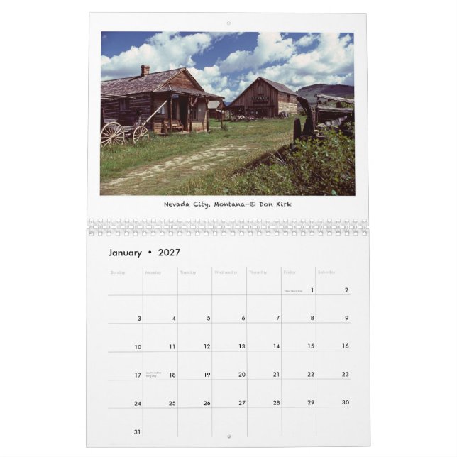 Calendário Cidades fantasmas do oeste americano (Jan 2027)