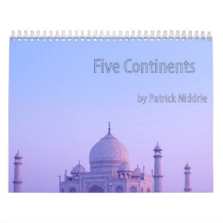 Calendário Cinco continentes por Patrick Niddrie