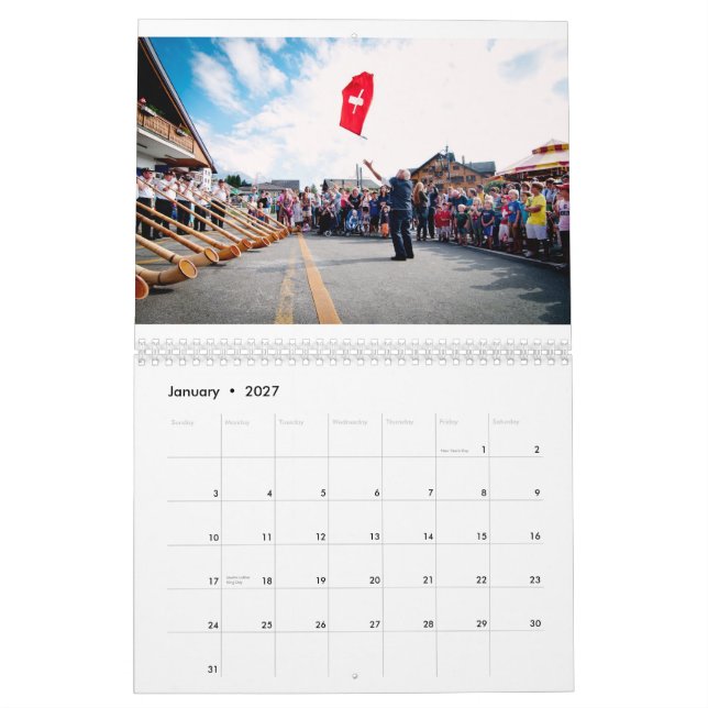 Calendário Cinco continentes por Patrick Niddrie (Jan 2027)