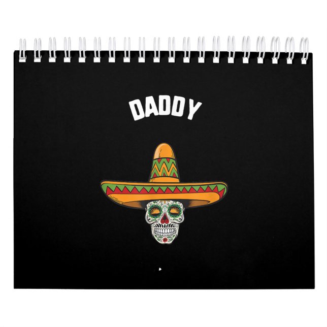 Calendário Cinco De Mayo Pai Sugar Skull Sombrero Taco (Capa)