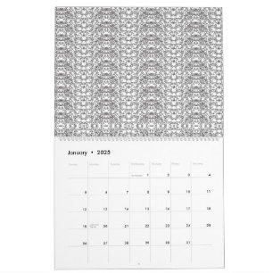 Calendário Cinza clara repetindo padrão em forma de V em um b