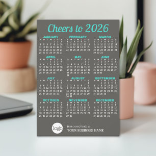 Calendário, Cinza moderno de logotipo Cartão de Fé