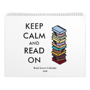 Calendário Citações de Amantes de Livros Modernos Tipografia
