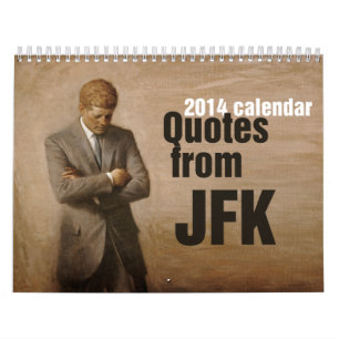 Calendário Citações inspiradas de JFK. 2014