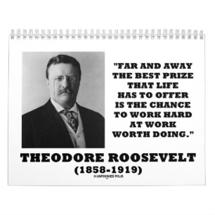 Calendário Citações inspiradas de Theodore Roosevelt