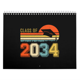Calendário Classe De 2034 Cresce Com A Vintagem Do Formando P