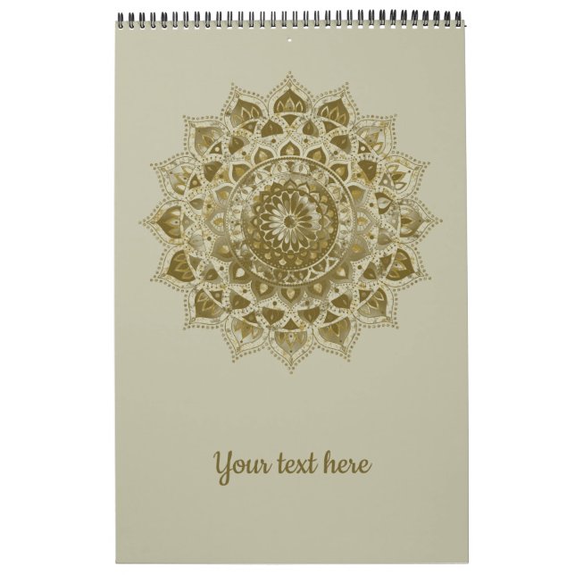 Calendário Clássico Colorosamente Mandala Índia Estilo 4 (Capa)