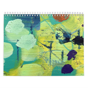 Calendário Clássico de Parede de Arte Abstrata