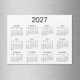 Calendário Clássico Preto e Branco 2027