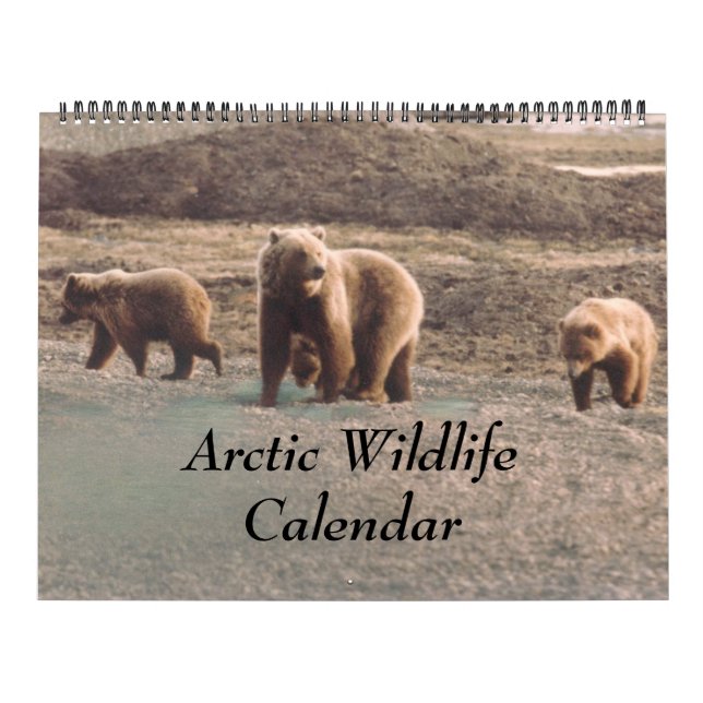 Calendário Classy Artic Wildlife Alaska Foto projetada (Capa)