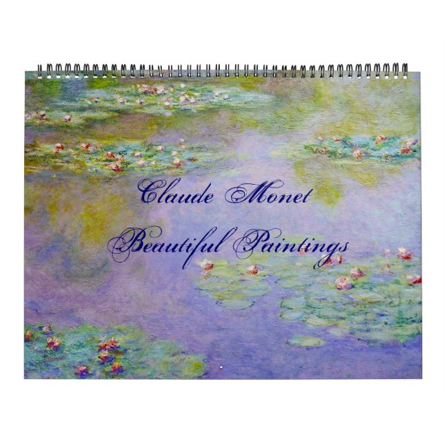 Calendário Claude Monet Linda Banda de Belas Artes Cênicas (Capa)