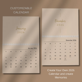 Calendário Clean Elegant Layout