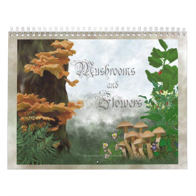 Calendário Cogumelo e flores (Capa)