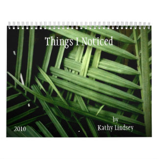Calendário Coisas que eu observei, por Kathy Lindsey, 2010