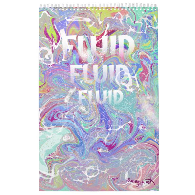 Calendário Colagem de arte líquida FLUID (Capa)