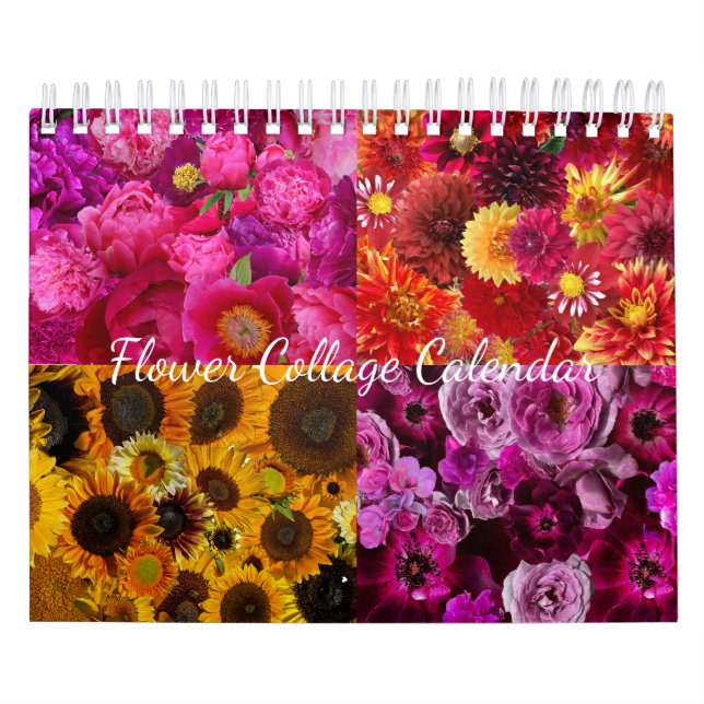 Calendário Colagem de Flores  (Capa)