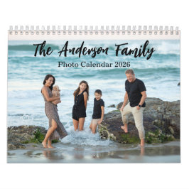 Calendário Colagem de Fotos de Família Moderna