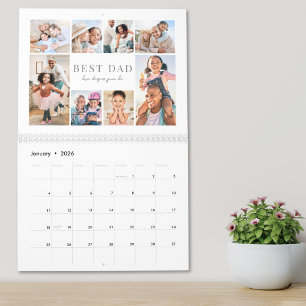 Calendário Colagem de Fotos do Melhor Pai Simples
