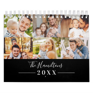 Calendário Colagem de Fotos em Grade Moderna Família 2022