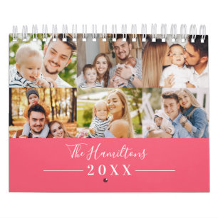 Calendário Colagem de Fotos em Grade Moderna Família 2022