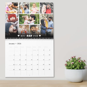 Calendário Colagem de Fotos Personalizada do Melhor Pai