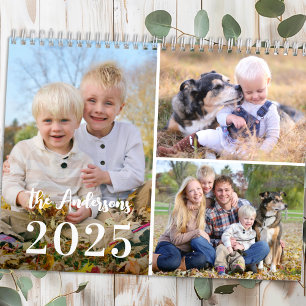 Calendário Colagem de Fotos Personalizada Simples Moderna 202