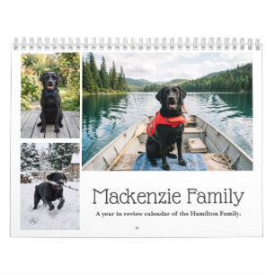 Calendário Colagem de Fotos Personalizadas Mês a Mês