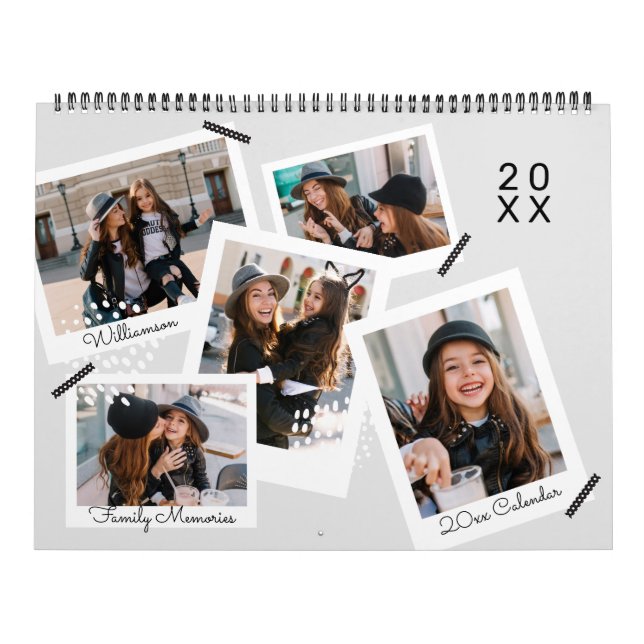 Calendário Colagem de Scrapbooking de Fotografias de Instantâ (Capa)