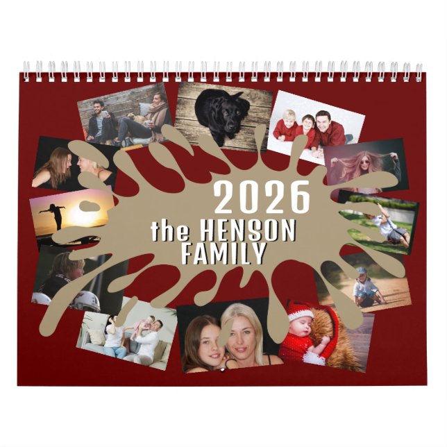 Calendário Colagem Personalizada de Fotografias de Apresentaç (Capa)