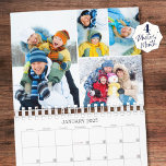 Calendário Colagem Personalizada Simples De Fotos 2025 4 Por<br><div class="desc">Crie seu próprio calendário personalizado de colagem de fotos com 4 fotos por mês (53 fotos no total, incluindo fotos de cobrir) utilizando este modelo de colagem de fotos simples e fácil de carregar para cada mês. Ideal para apresentar família favorita, crianças e fotos de animais de estimação ou mostrar...</div>