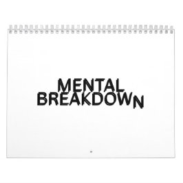 Calendário Colapso Mental Minimalista Anual Oversized 