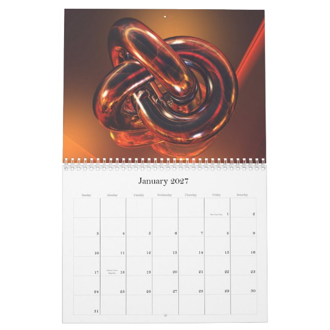 Calendário coleção 2012 3D (Jan 2027)
