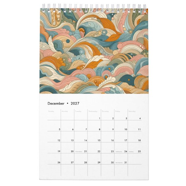 Calendário coleção de abstrato (Dez 2027)