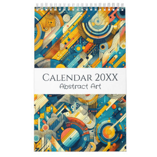 Calendário coleção de abstrato