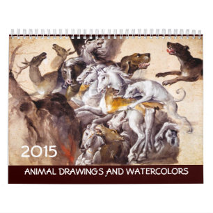 Calendário COLEÇÃO de BELAS ARTES/desenhos animais 2015