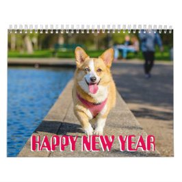 Calendário Coleção de Feliz ano novo de fotos de cachorros ma