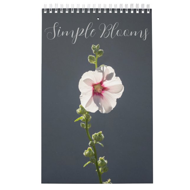 Calendário Coleção de fotografias florais Simple Blooms (Capa)