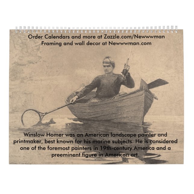 Calendário Coleção de Winslow Homer mim (Verso)