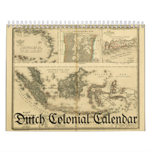 Calendário colonial holandês dos mapas