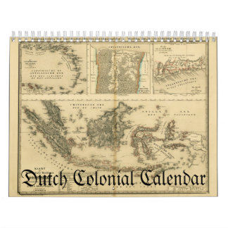 Calendário colonial holandês dos mapas