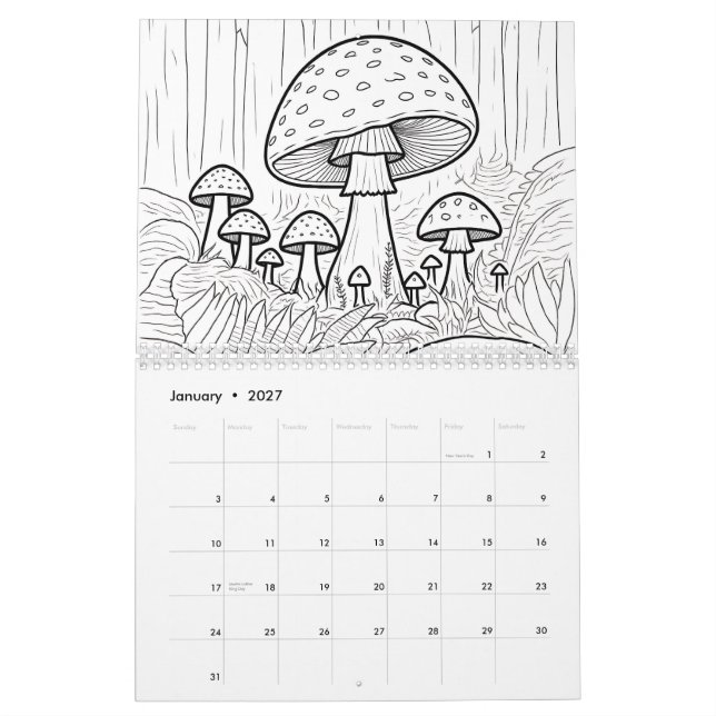 Calendário Color your own  (Jan 2027)