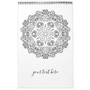 Calendário Colore seu próprio MANDALA - Livro de cores 2