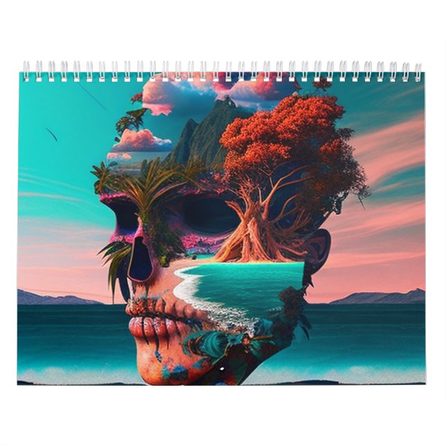 Calendário Colored skull head (Capa)