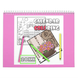 Calendário colorido 20xx