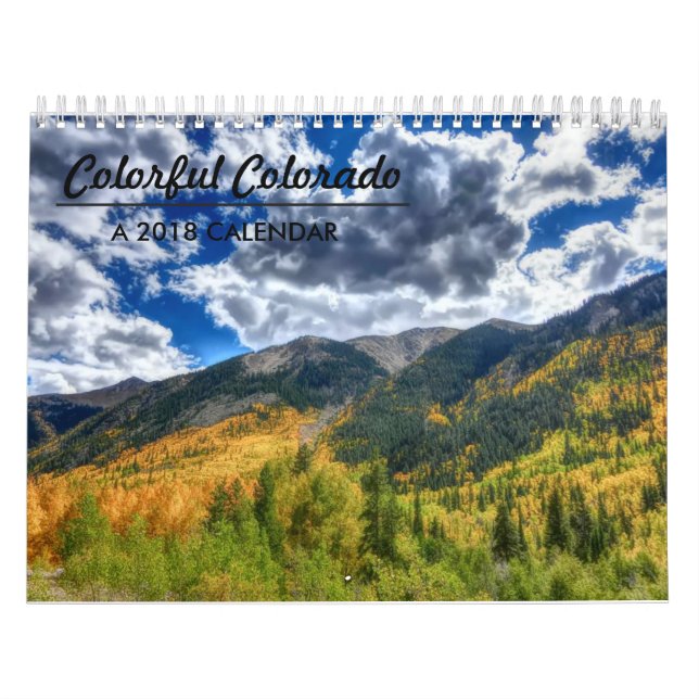 Calendário Colorido das árvores do Colorado 2018 (Capa)