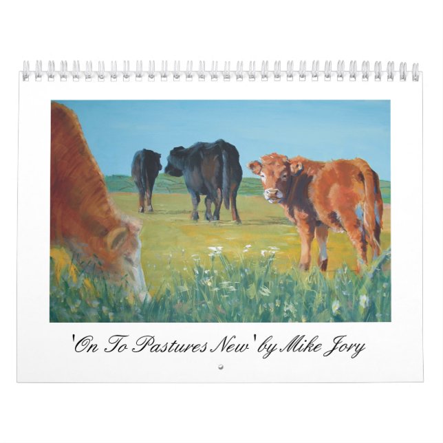 Calendário colorido das pinturas da vaca (Capa)