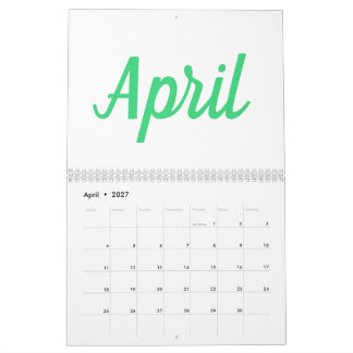 Calendário Colorido Minimalista Moderno Simples 20