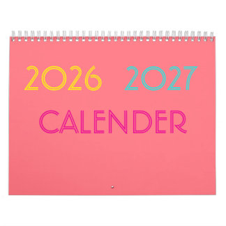 Calendário Colorido Minimalista Moderno Simples 20