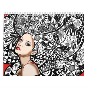 Calendário com Arte Pintada